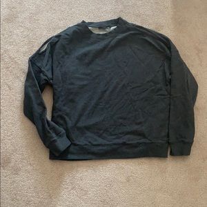 All Saints exposed shoulder crew neck sweatshirt